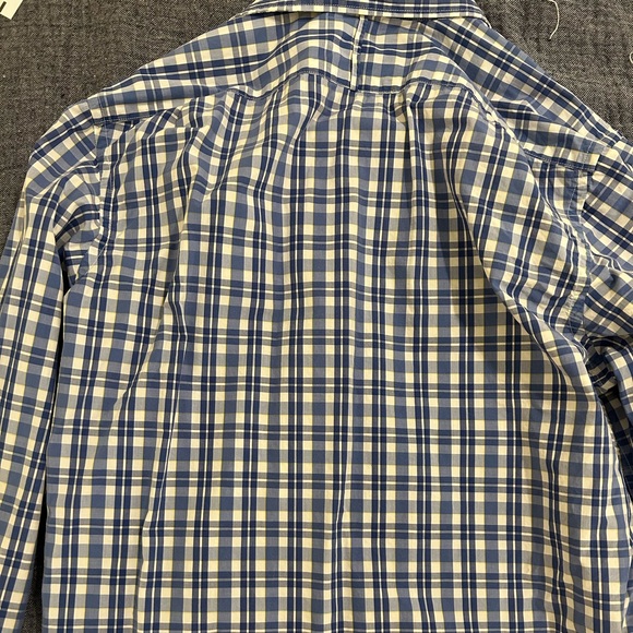 EUC Banana Republic Blue Plaid Shirt - Picture 6 of 6